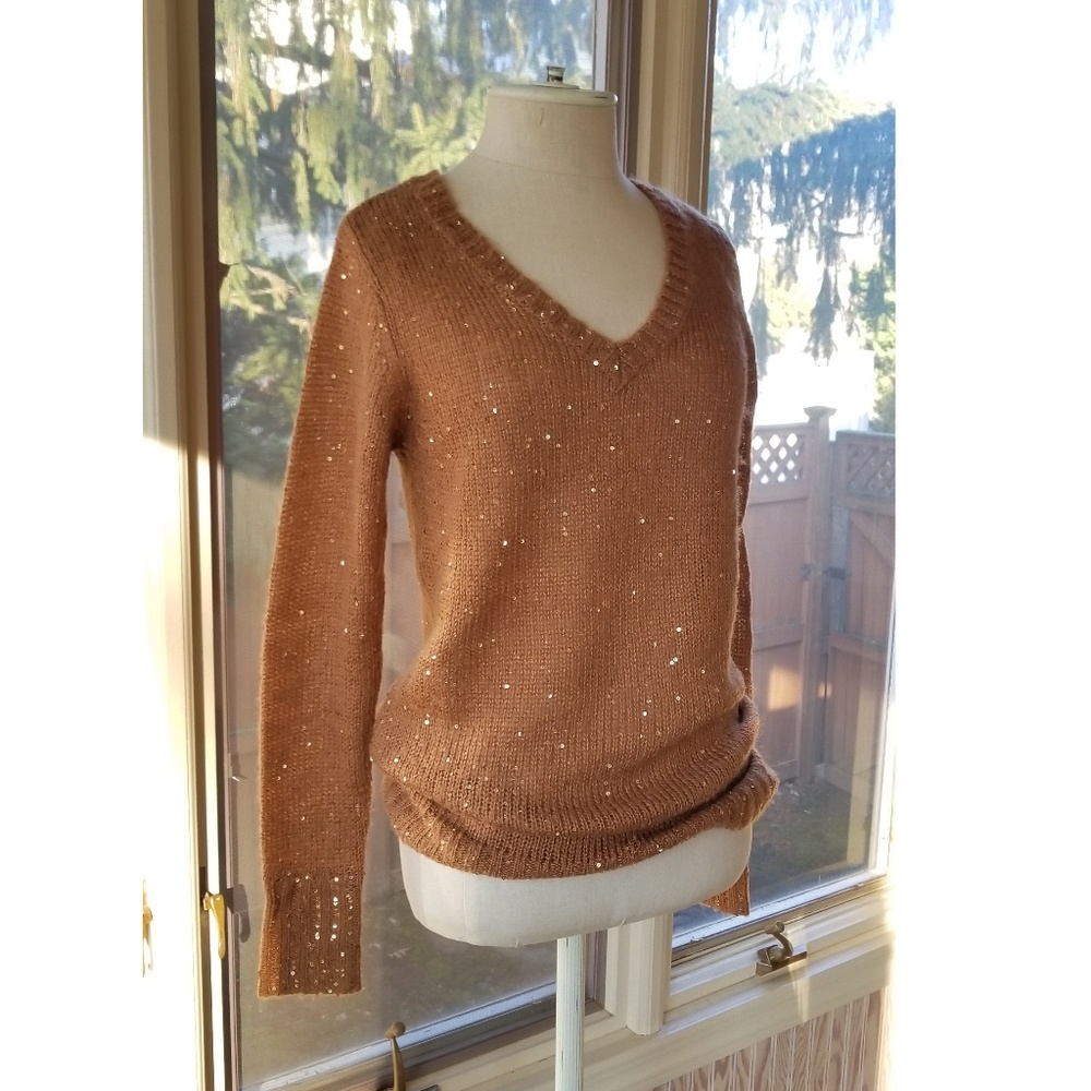 Caramel Forever 21 Sparkley Sweater